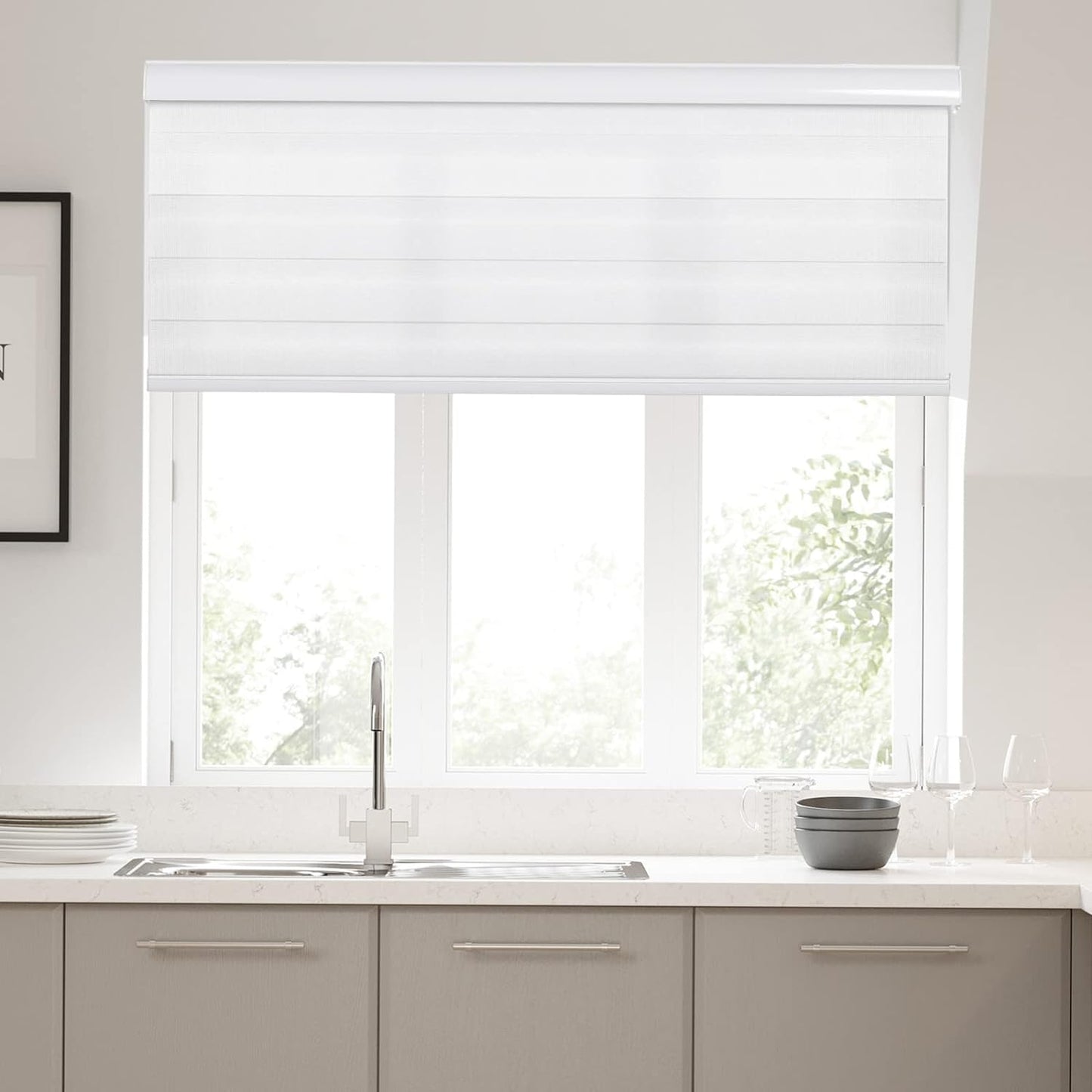 Indoor Window Shades Roller Shades for Windows, Cordless,Linen Fabric,Roller Blinds Home,Office,Bedroom,door,Light Filtering