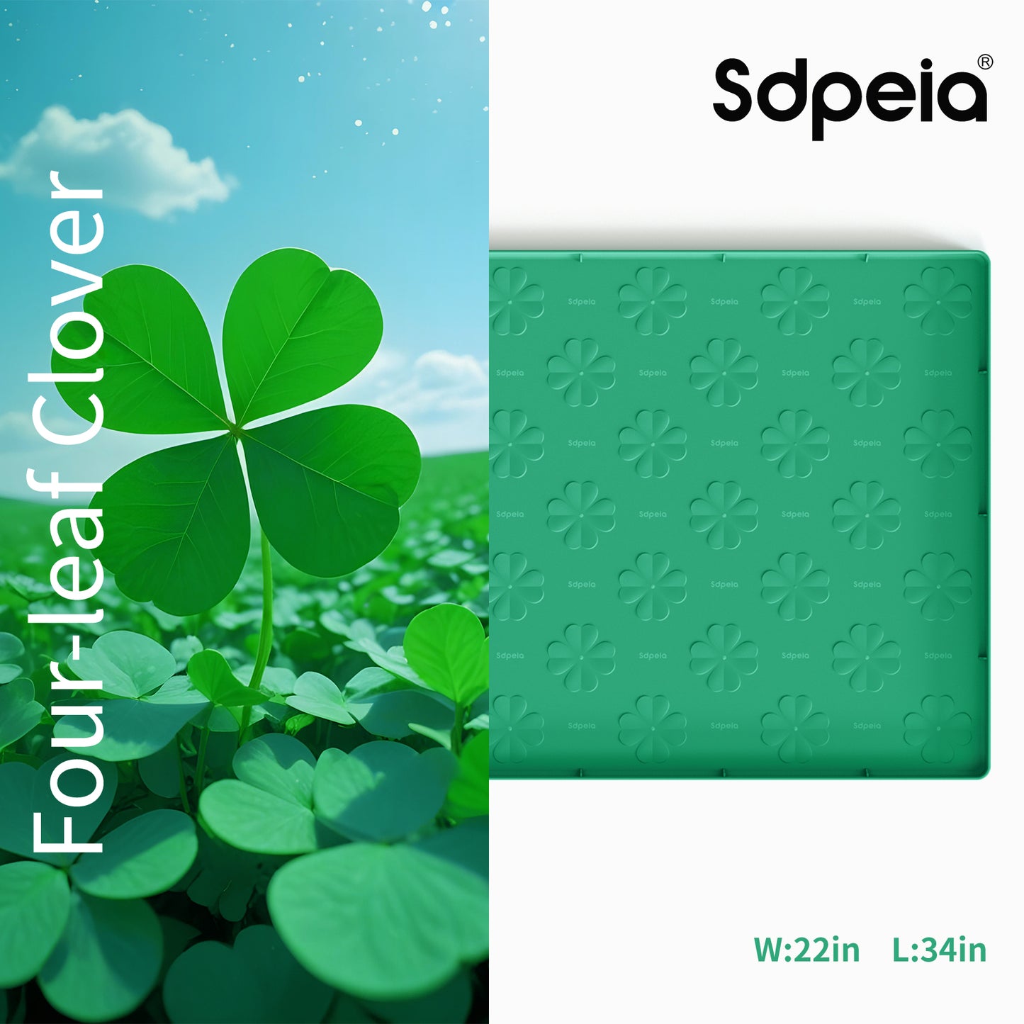 Sdpeia Premium Mats New Under Sink Mat Waterproof 34" x 22"Silicone Shelf Liner Cabinet Liner Drying Mat for Home Kitchen & Bathroom Laundry Cabinets Protector Organizers and Storage