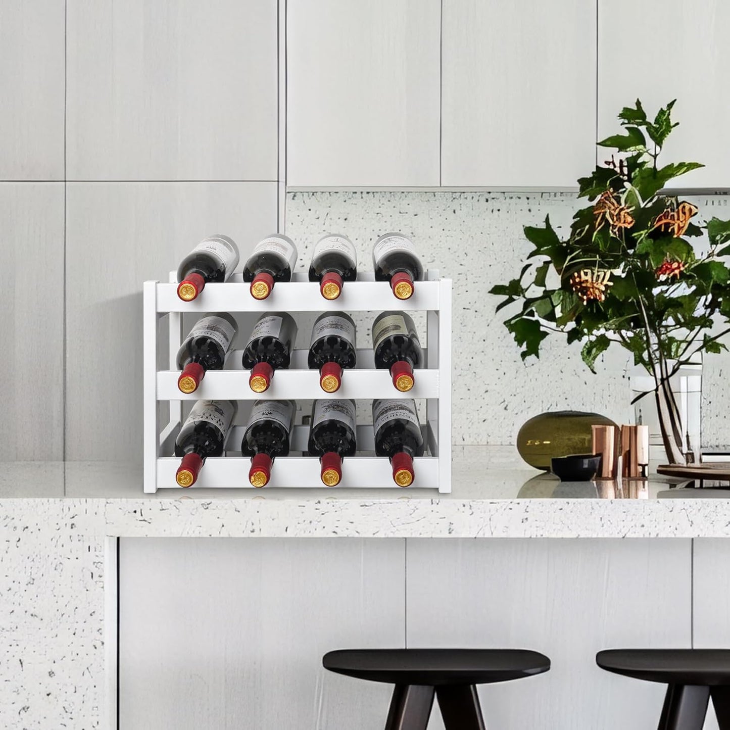 Sdpeia Bottle Rack, Sturdy and Durable Wine Storage Cabinet Shelf, Bottle Racks Countertop for Pantry, Kitchen