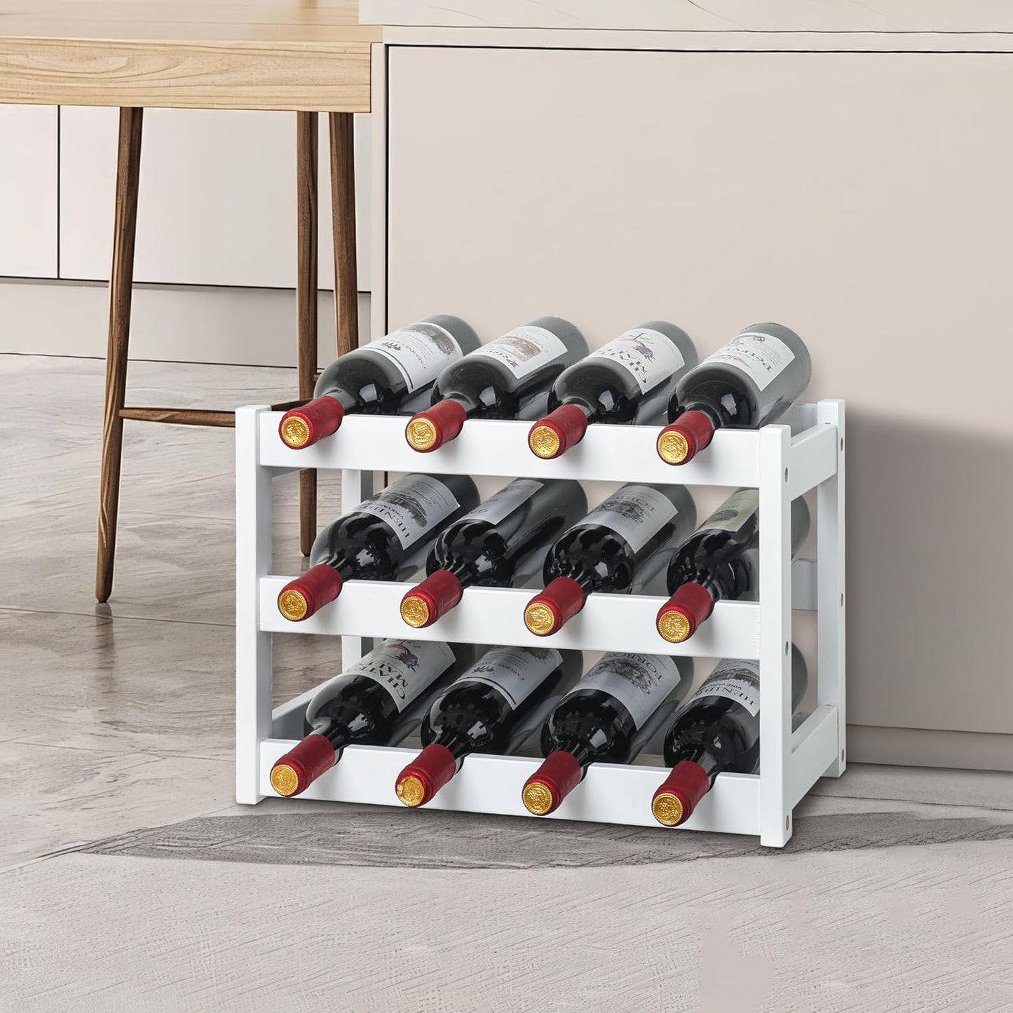 Sdpeia Bottle Rack, Sturdy and Durable Wine Storage Cabinet Shelf, Bottle Racks Countertop for Pantry, Kitchen